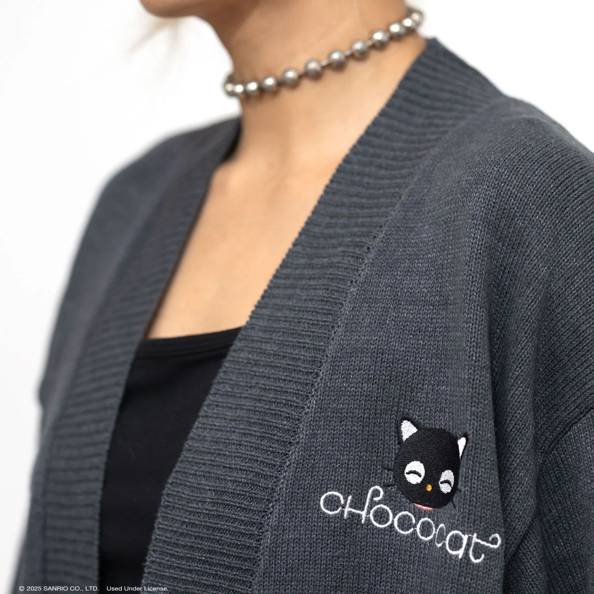 Chococat x JapanLA Flowers Embroidered Knit Cardigan - Image 7