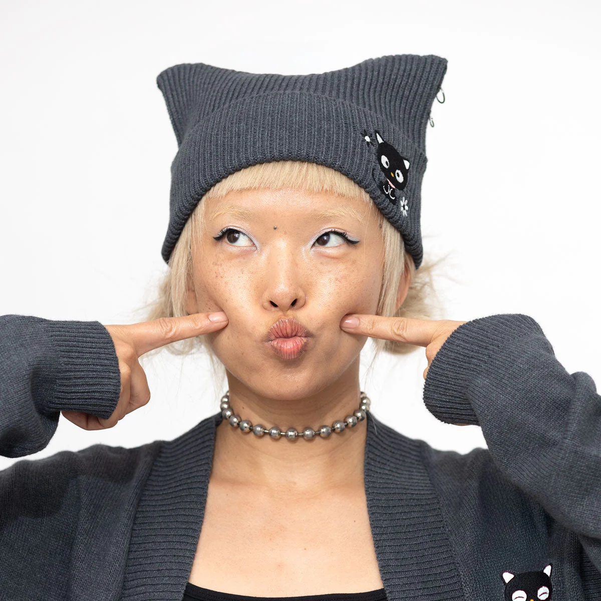 Chococat x JapanLA Flowers Knit Beanie - Image 2