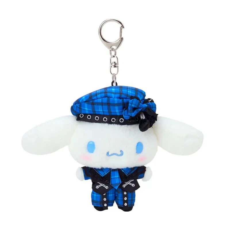 Cinnamoroll Plush Mascot Keychain (Rock ’n’ Check Series)