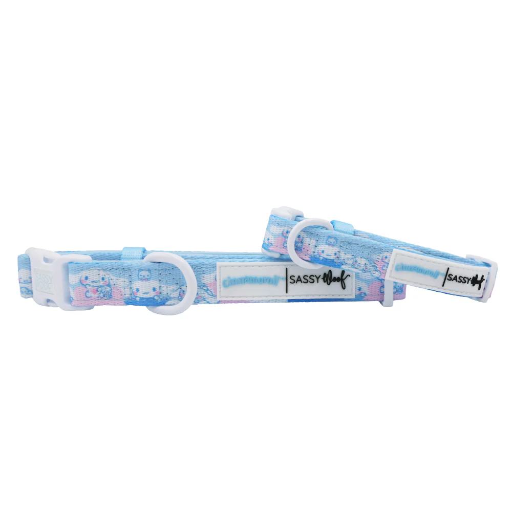 Cinnamoroll x Sassy Woof Dog Collar (Clouds)