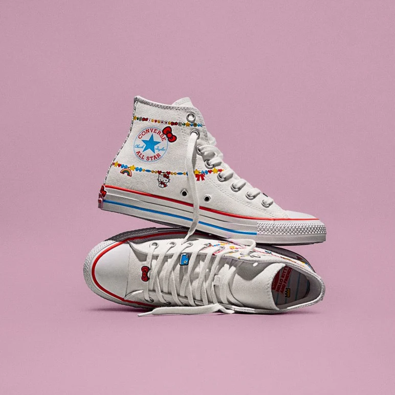 Converse x Hello Kitty Chuck Taylor All Star Charmed Hi-Top Sneaker (Adult - White) - Image 2