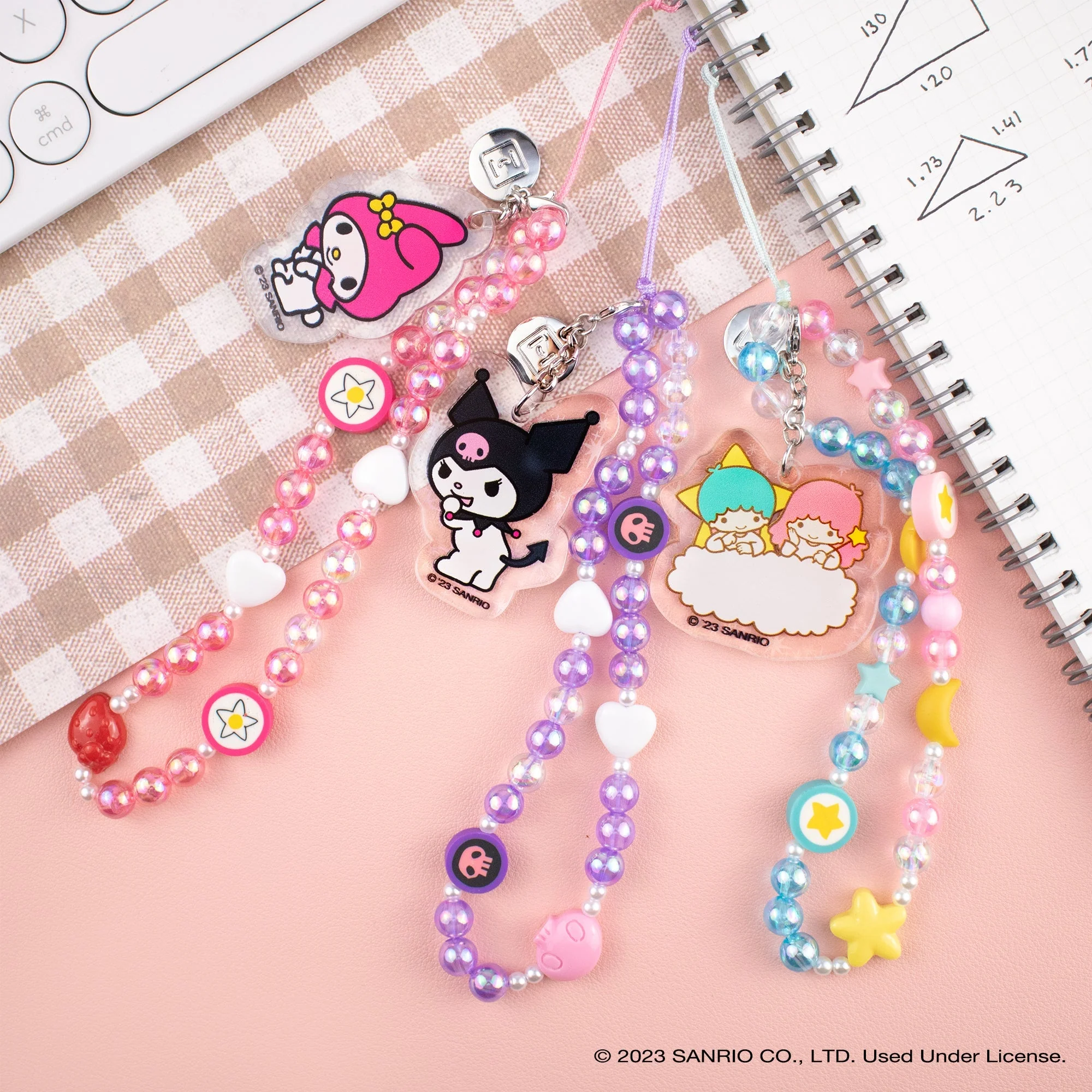 Gudetama Beaded Charm Mobile Phone Wrist Strap - Image 5