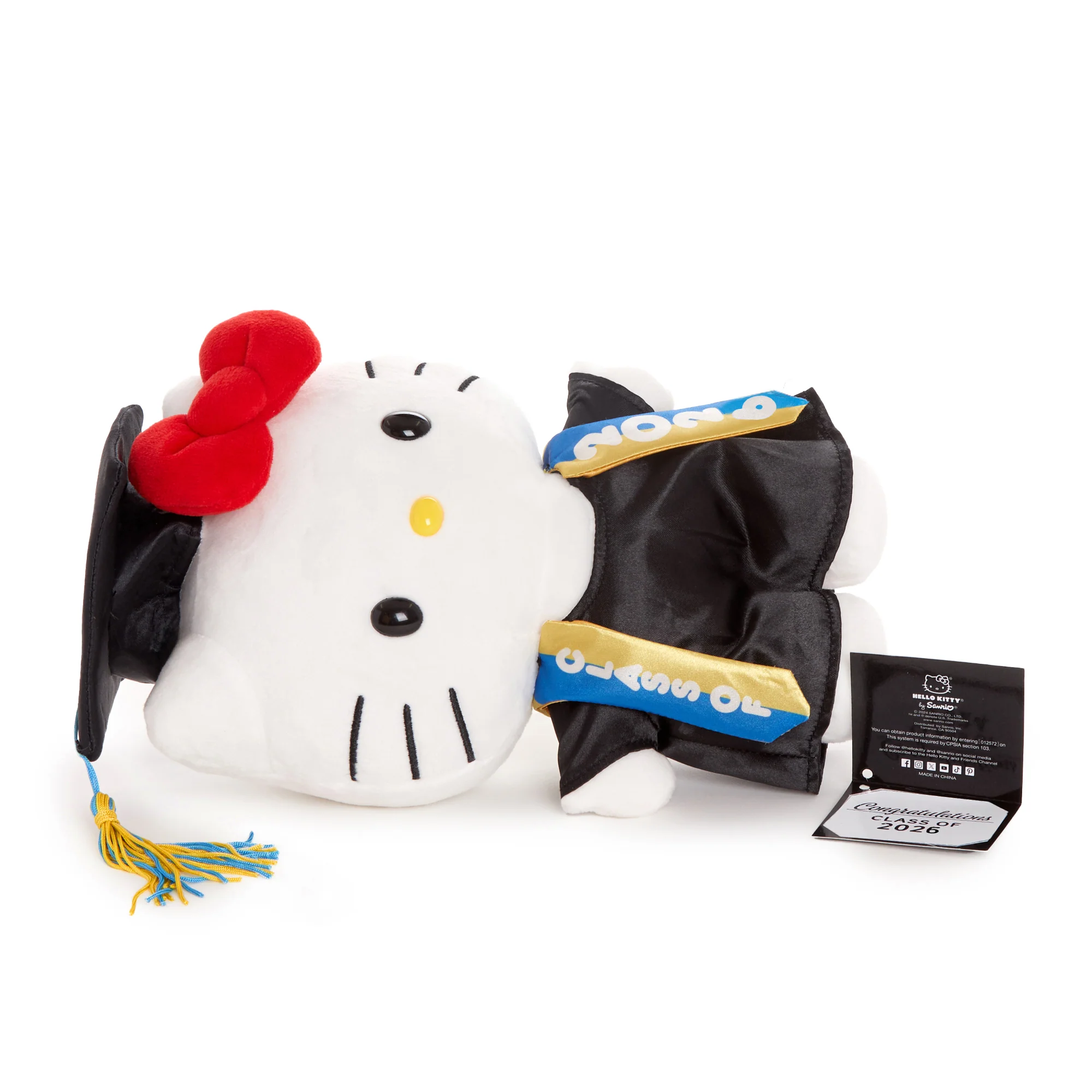 Hello Kitty 9" Cap and Gown Graduation Plush (Blue) - Image 4