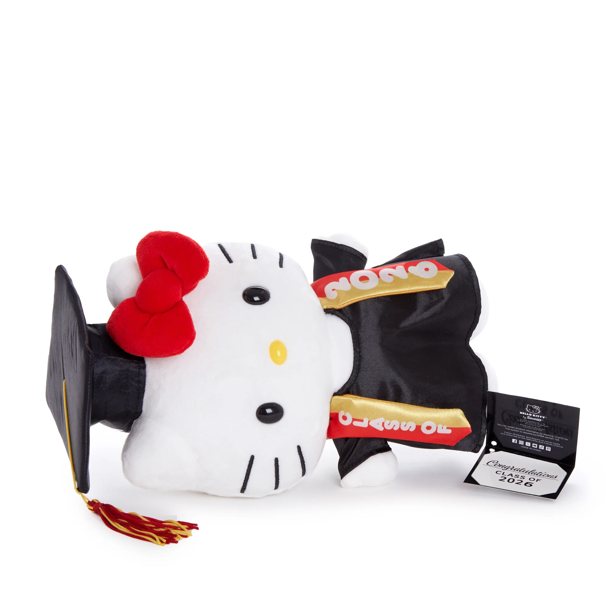Hello Kitty 9" Cap and Gown Graduation Plush (Red) - Image 5