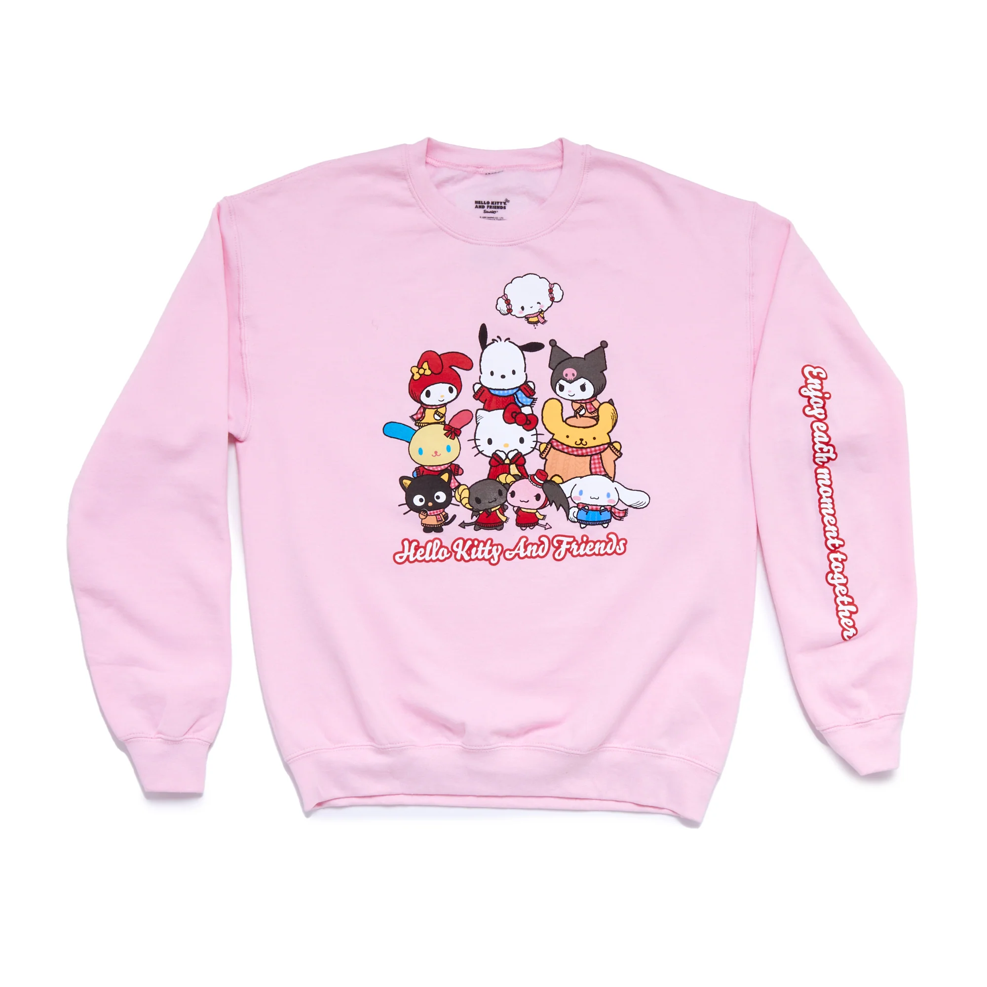 Hello Kitty and Friends Adult Cozy Group Crewneck (Pink)