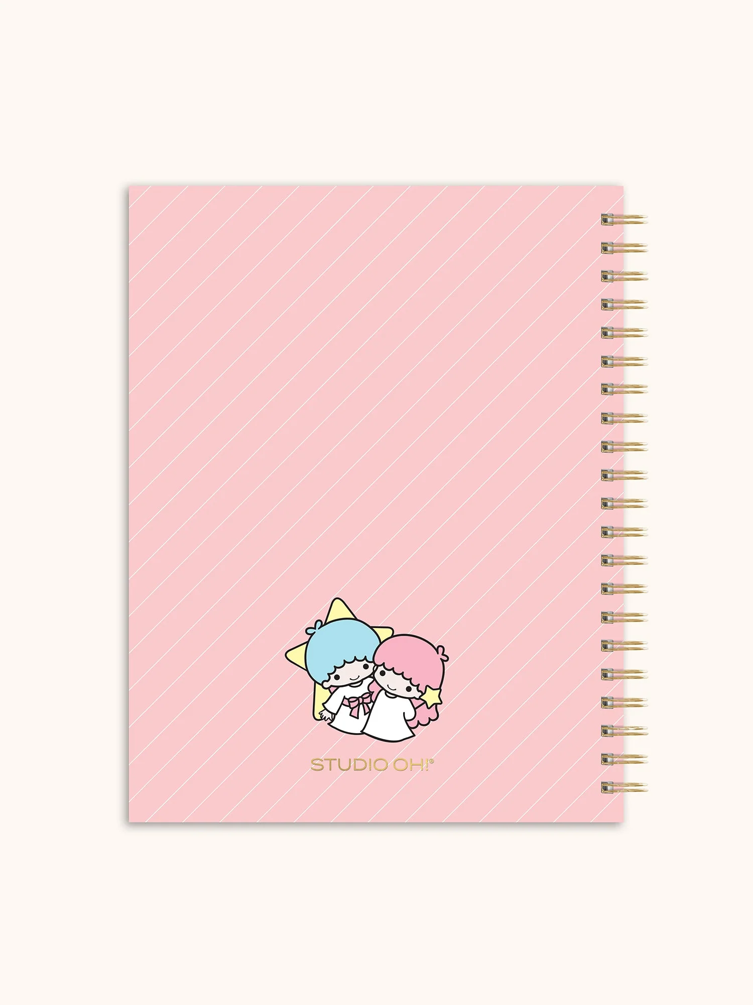 Hello Kitty and Friends x Studio Oh! Pink Pinstripe Extra-Large Spiral Notebook - Image 2
