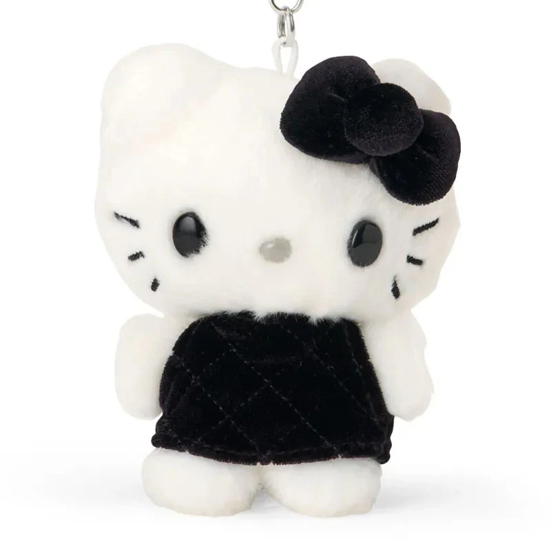 Hello Kitty Black Mini Plush Mascot Keychain (Mini Quilt Series) - Image 2