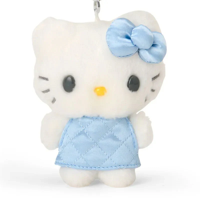 Hello Kitty Blue Mini Plush Mascot Keychain (Mini Quilt Series) - Image 2