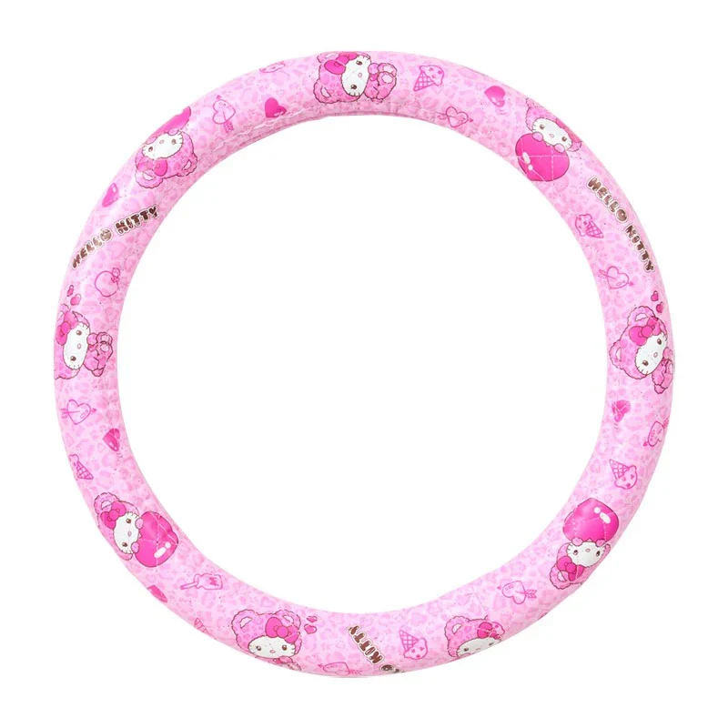 Hello Kitty Car Steering Wheel Cover (Teddy Pink) - Image 2