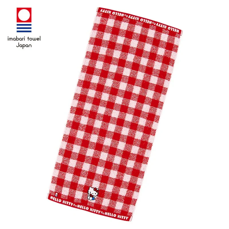 Hello Kitty Gingham Imabari Hand Towel