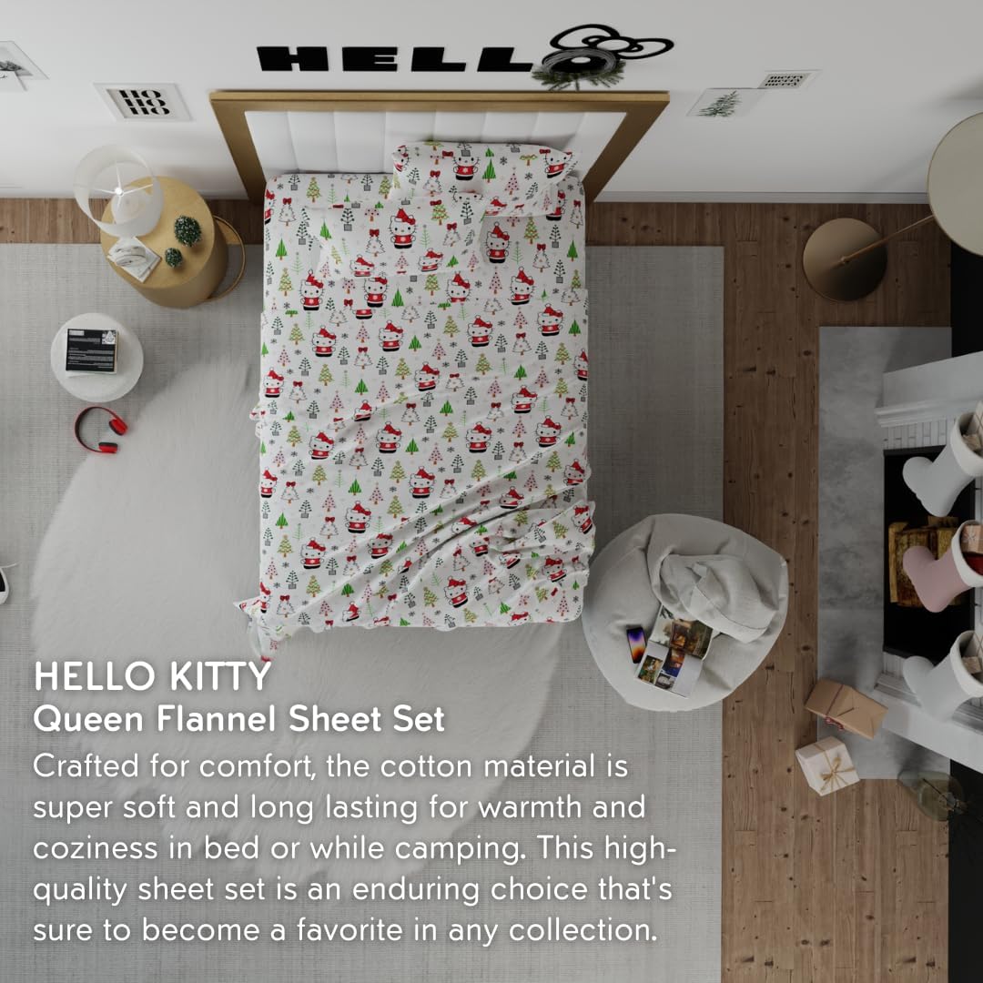 Hello Kitty Holiday Cotton Flannel Sheet Set - Image 12