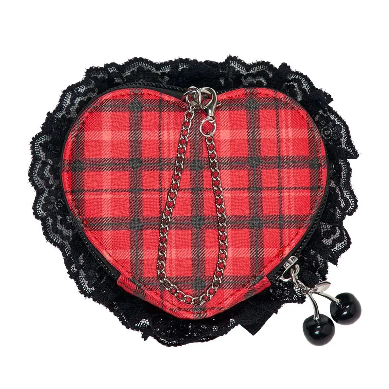 Hello Kitty Mini Pouch Charm (Rock ’n’ Check Series) - Image 4
