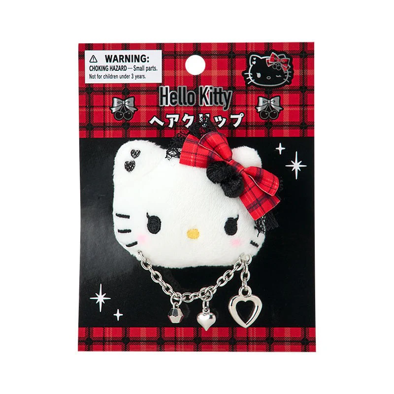 Hello Kitty Plush Hair Clip (Rock ’n’ Check Series) - Image 2
