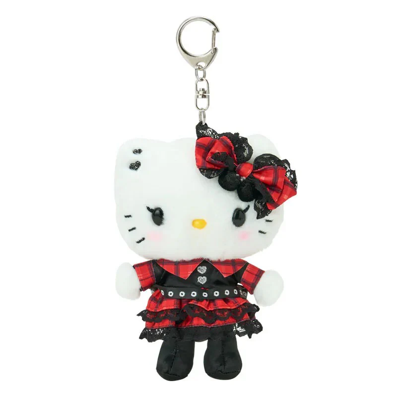 Hello Kitty Plush Mascot Keychain (Rock ’n’ Check Series)