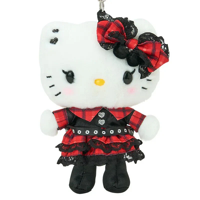 Hello Kitty Plush Mascot Keychain (Rock ’n’ Check Series) - Image 2