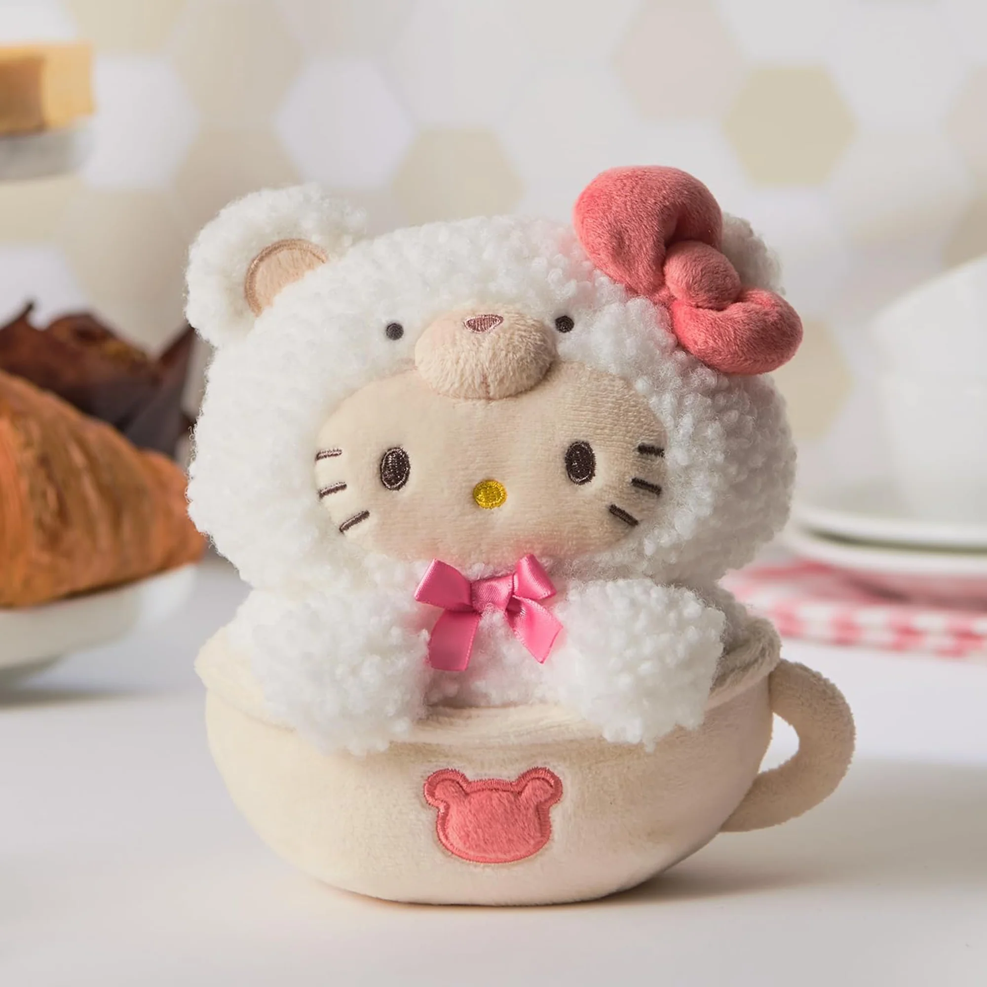 Hello Kitty x GUND 6" Latte Bears Mascot Plush - Image 2