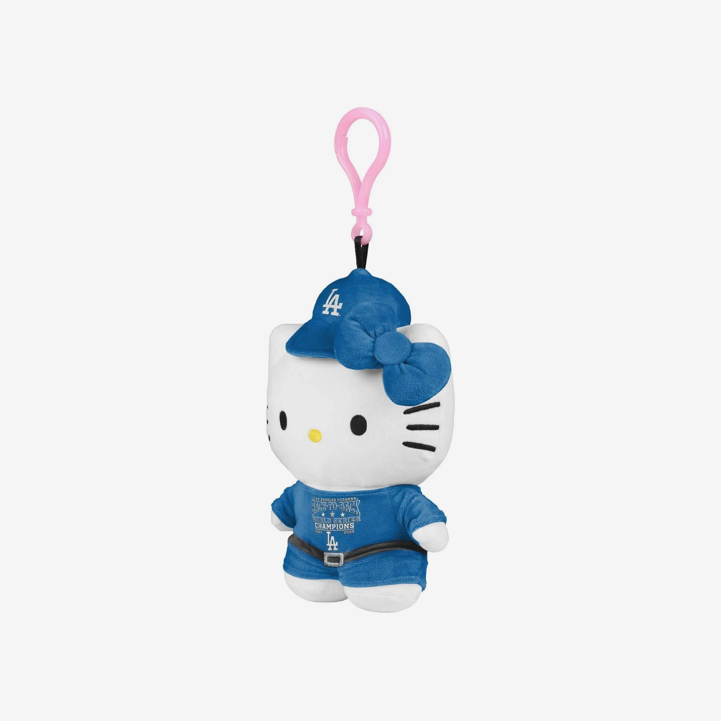 Hello Kitty x Los Angeles Dodgers 2025 Back To Back World Series Champions Plush Mascot Keychain - Image 2