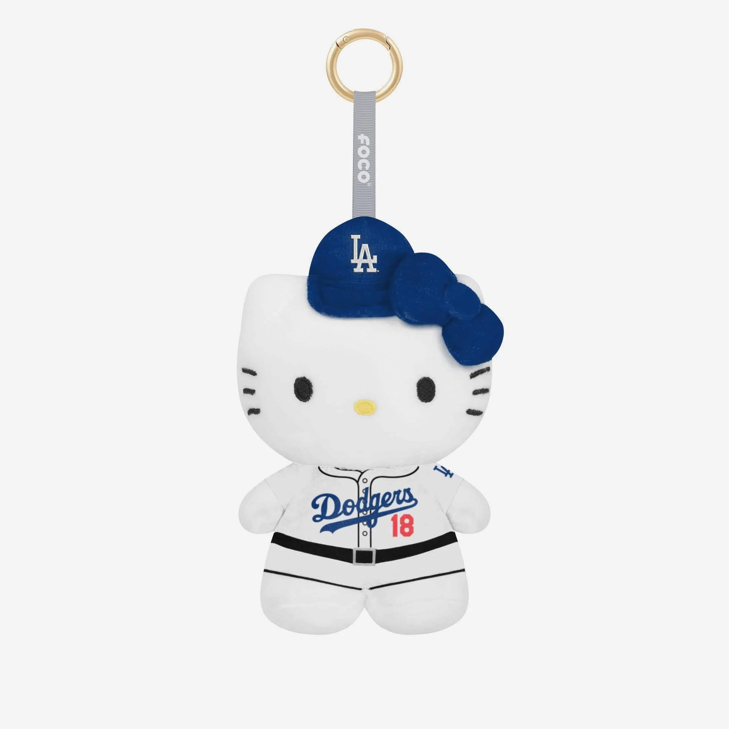 Hello Kitty x Los Angeles Dodgers Plush Mascot Keychain (Yoshinobu Yamamoto)