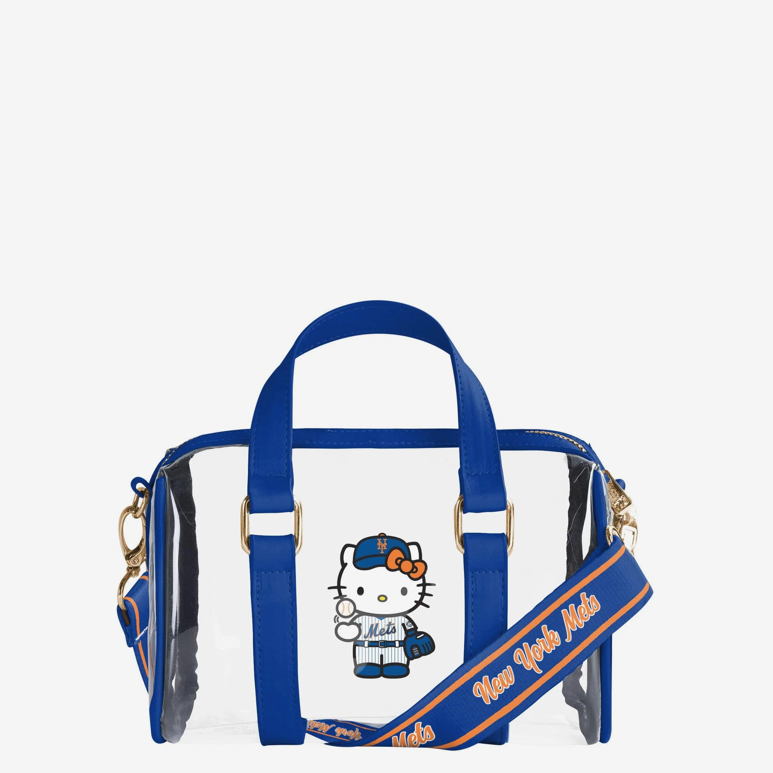 Hello Kitty x New York Mets Clear Barrel Bag