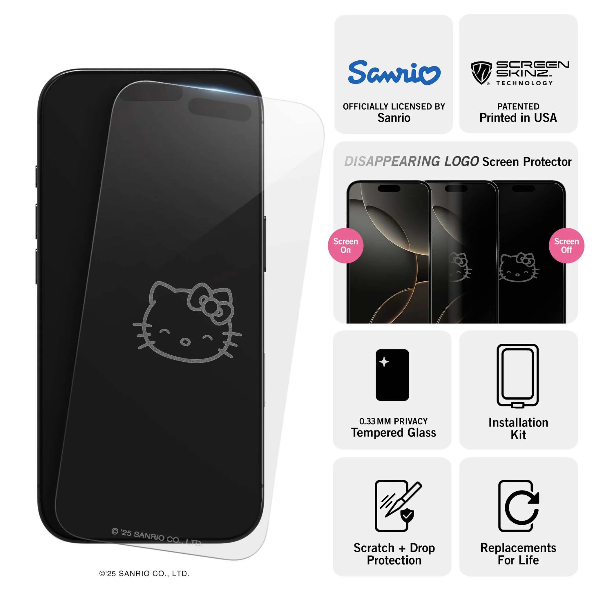 Hello Kitty x Screen Skinz Main Clear Screen Protector - Image 3