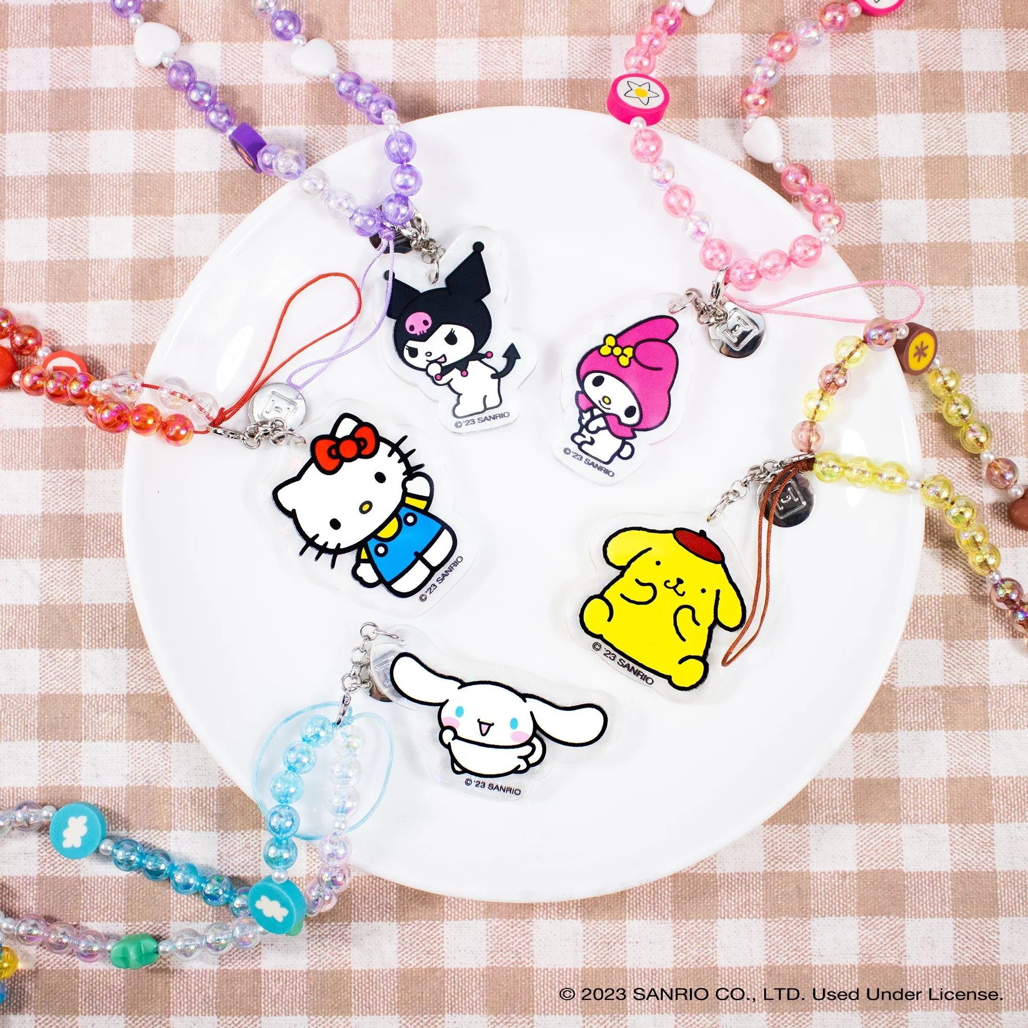 Kuromi Beaded Charm Mobile Phone Wrist Strap - Image 7