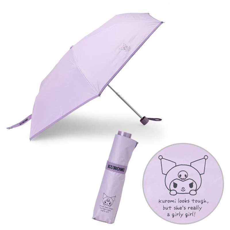 Kuromi Classic Compact Travel Umbrella