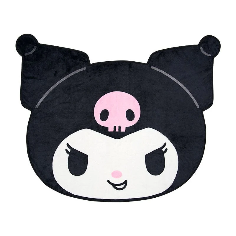 Kuromi Face-Shaped Throw Blanket