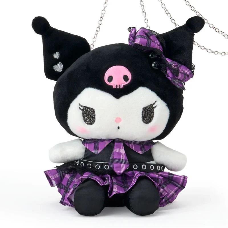Kuromi Plush Crossbody Bag (Rock ’n’ Check Series) - Image 3