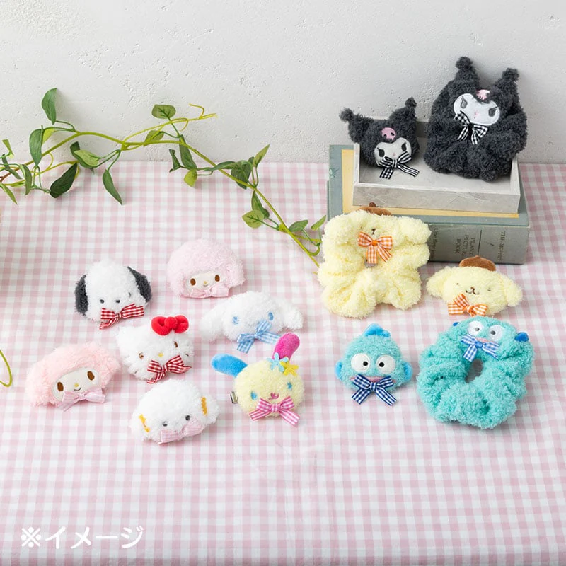 Kuromi Plush Hair Clip (Gingham Bow) - Image 2