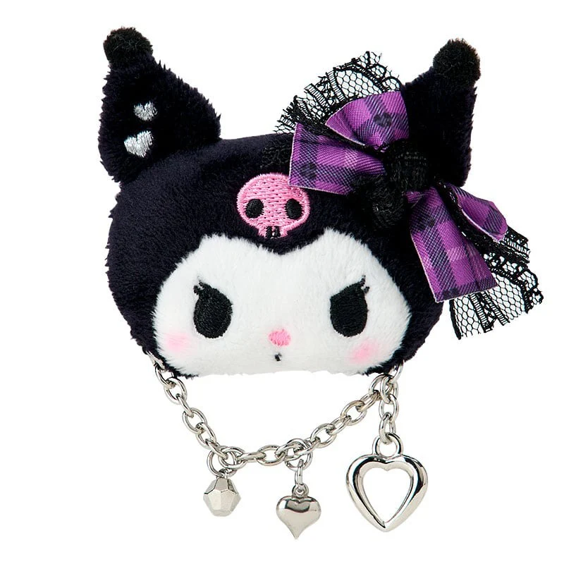 Kuromi Plush Hair Clip (Rock ’n’ Check Series)