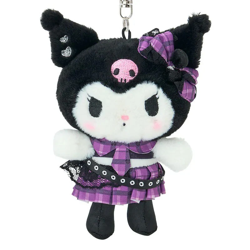 Kuromi Plush Mascot Keychain (Rock ’n’ Check Series) - Image 2