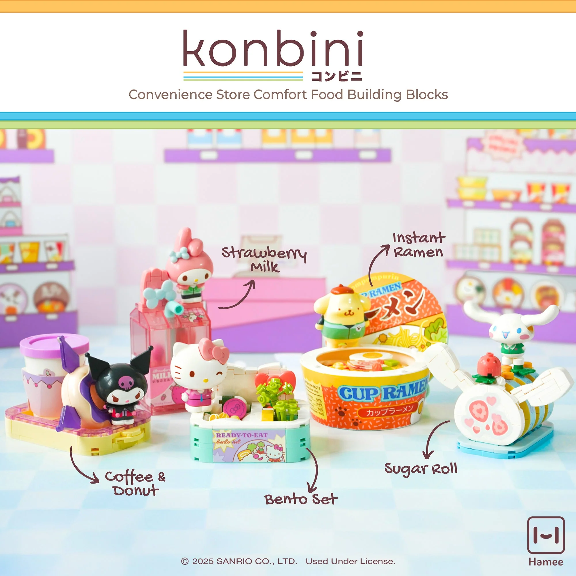 My Melody Konbini Building Blocks Set (Strawberry Milk) - Image 2