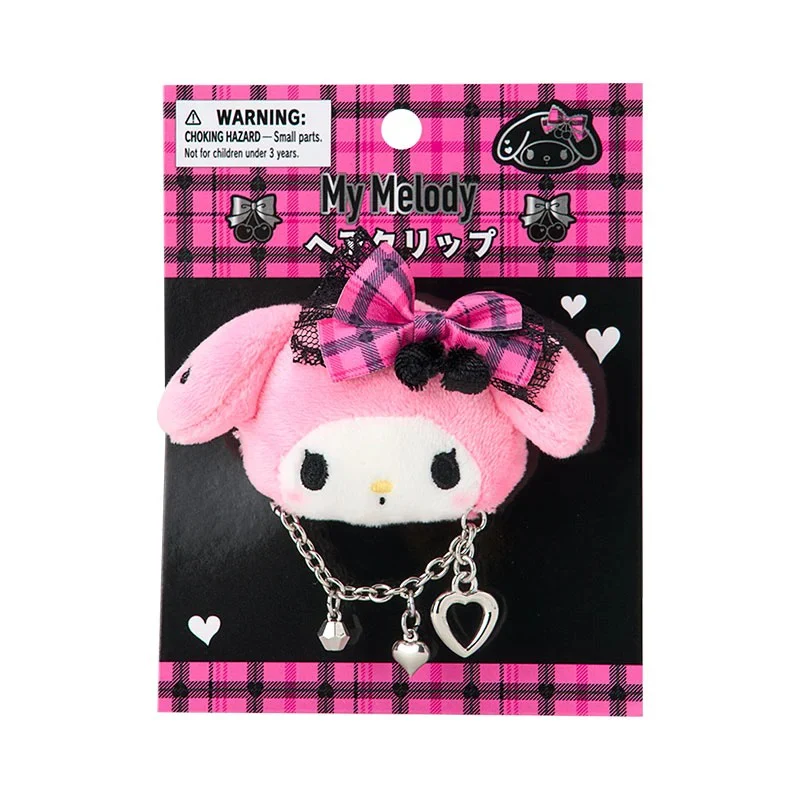 My Melody Plush Hair Clip (Rock ’n’ Check Series) - Image 2