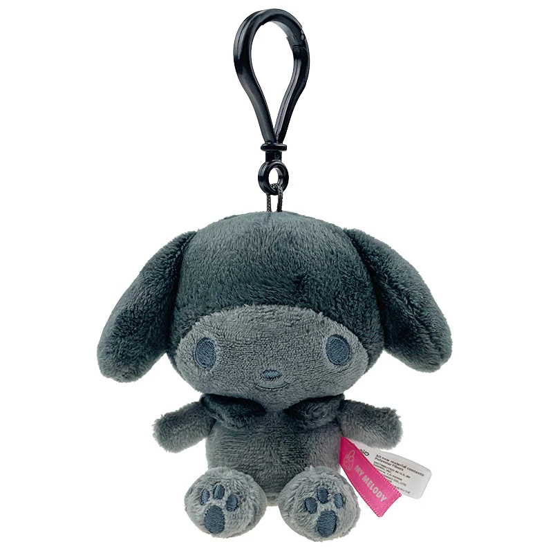 My Melody Plush Mascot Clip (Ash Monochrome Series)