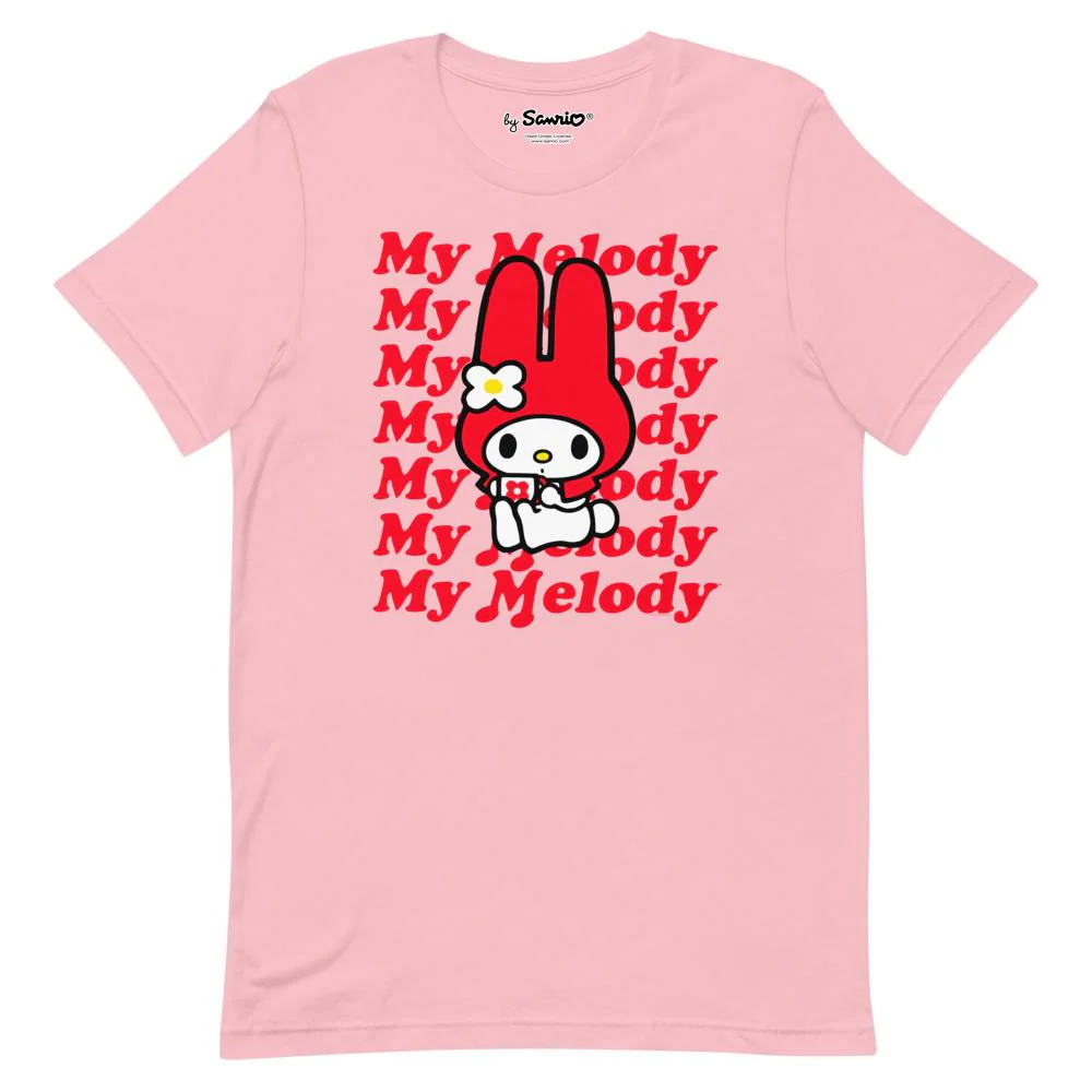 My Melody Red Logo T-Shirt Pink